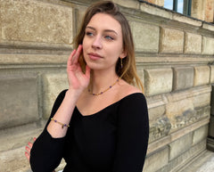 Vergoldetes 925 Silber Collier mit facettierten lila Amethysten