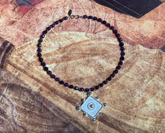 Massives 925 Silber-Collier im Antik-Stil mit Amethysten