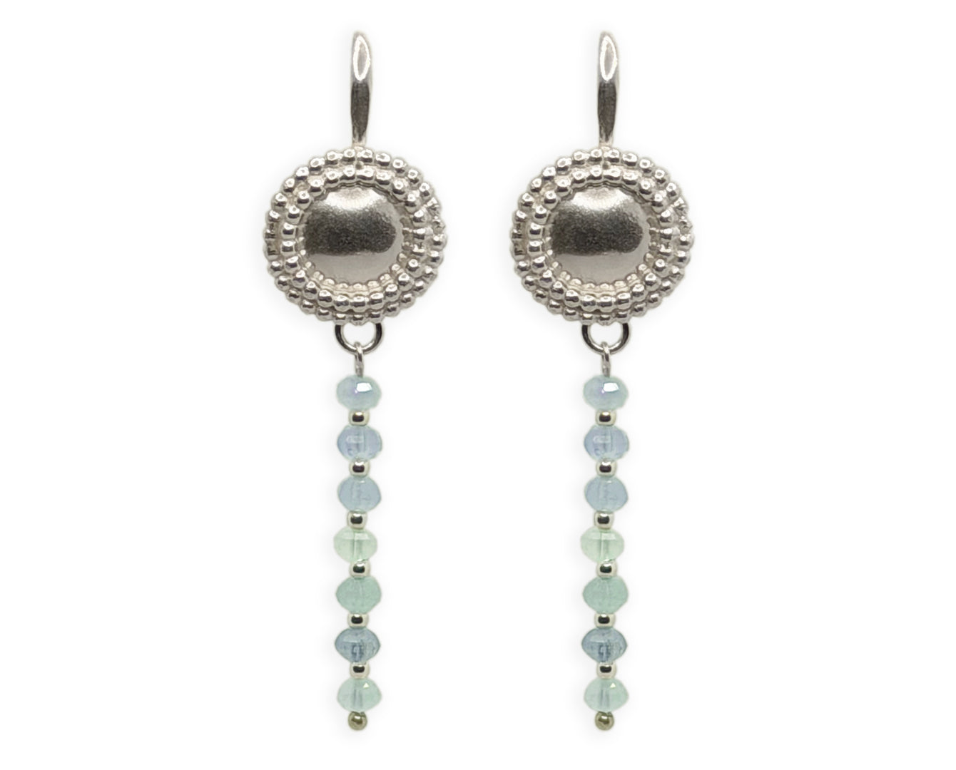 925 Silber Ohrringe mit Aquamarin