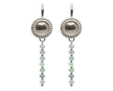 925 Silber Ohrringe mit Aquamarin