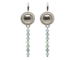 925 Silber Ohrringe mit Aquamarin