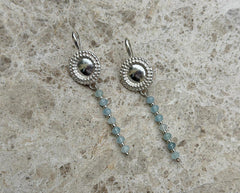 925 Silber Ohrringe mit Aquamarin