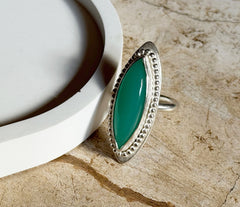 925 Silber Ring mit Chalcedon Stein