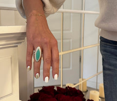 925 Silber Ring mit Chalcedon Stein