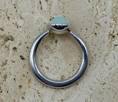 Silberring mit blauen Chalzendon