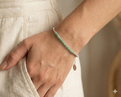 925 Silber Armband mit grünen Smaragden