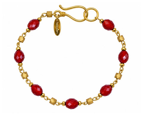 Antikes Armband aus Karneol und Messing