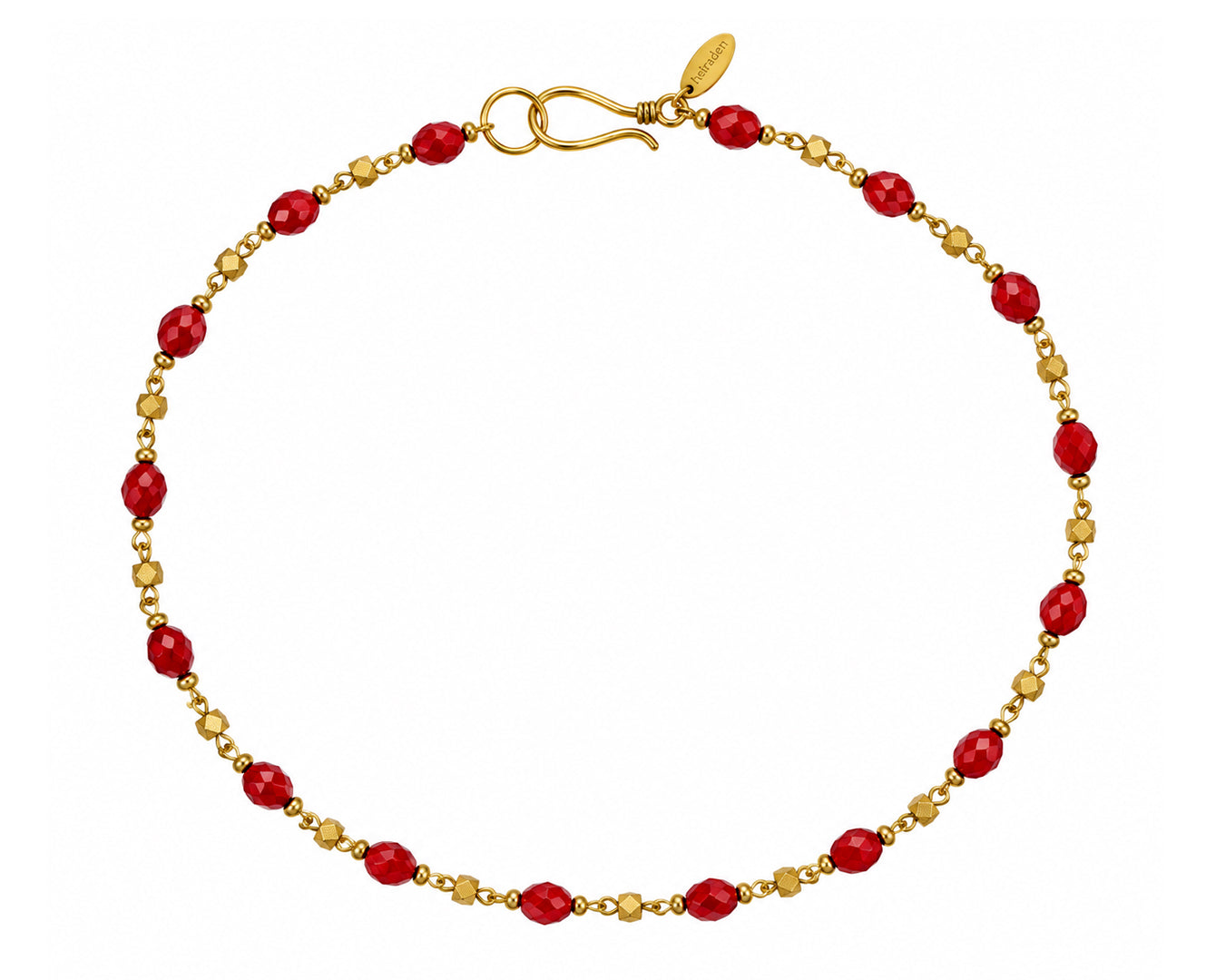 Antikes Collier aus Karneol und Messing