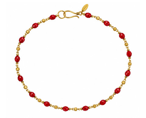 Antikes Collier aus Karneol und Messing