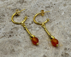 925 Silber Ohrringe mit Karneol