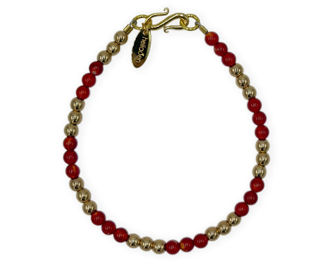 Maria von Burgund Armband mit Karneol und Hämatit
