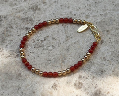 Maria von Burgund Armband mit Karneol und Hämatit