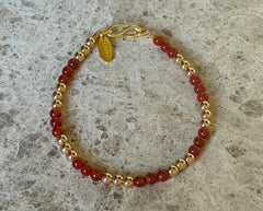 Maria von Burgund Armband mit Karneol und Hämatit