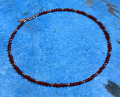 Karneol Collier mit Rosegold und 925 Silber