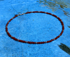 Karneol Collier mit Rosegold und 925 Silber