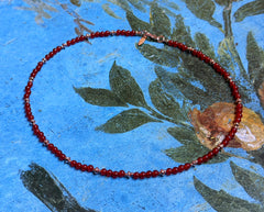 Karneol Collier mit Rosegold und 925 Silber