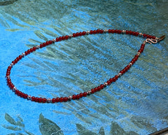 Karneol Collier mit Rosegold und 925 Silber