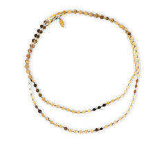 Lange vergoldete 925 Silber Kette mit runden Plättchen