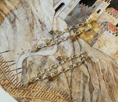 925 Silber Ketten-Ohrstecker mit Botswana Achat