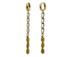 Vergoldete 925 Silber Ohrringe mit Hämatiten