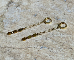 Vergoldete 925 Silber Ohrringe mit Hämatiten