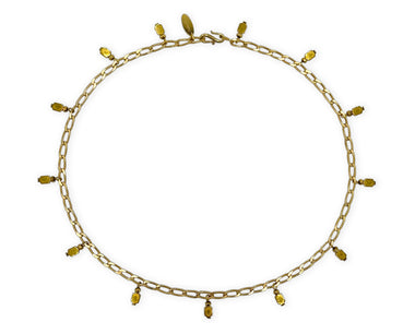 Vergoldetes 925 Silber Collier mit Hämatit Charms