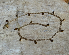 Vergoldetes 925 Silber Collier mit Hämatiten