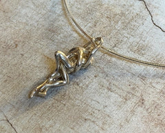 925 Silber Anhänger mit Figur zweier Liebender