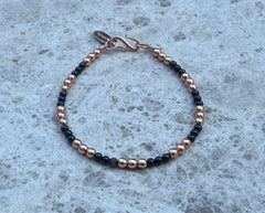 Maria von Burgund 925 Silber Armband mit Spinell und Hämatiten