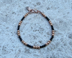 Maria von Burgund 925 Silber Armband mit Spinell und Hämatiten