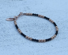 Maria von Burgund 925 Silber Armband mit Spinell und Hämatiten