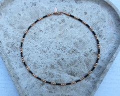 Maria von Burgund 925 Silber Collier mit Spinell und Hämatiten