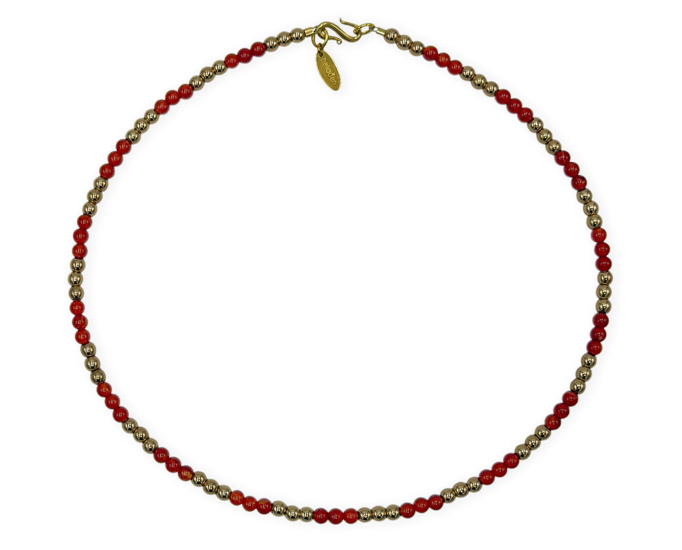 Maria von Burgund 925 Silber Collier mit Karneol und Hämatiten