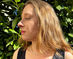 Vergoldetes 925 Silber Collier mit Mondsteinen