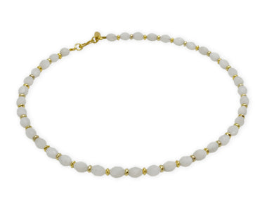 Vergoldetes 925 Silber Collier mit Mondsteinen