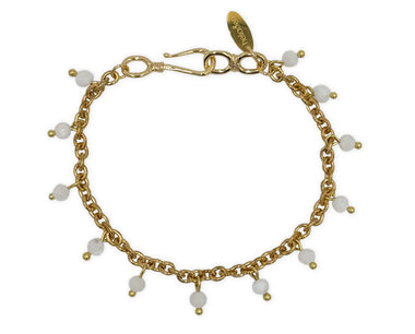 Messing Armband mit Mondsteinen