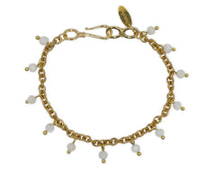 Messing Armband mit Mondsteinen