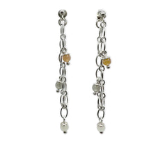 925 Silber Ohrringe mit mehrfarbigen Mondsteinen