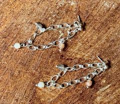 925 Silber Ohrringe mit mehrfarbigen Mondsteinen