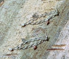 925 Silber Ohrringe mit mehrfarbigen Mondsteinen