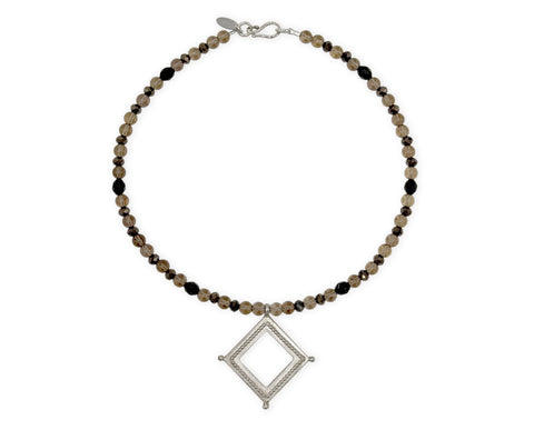 925 Silber Collier mit gotischem Anhänger