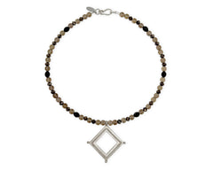 925 Silber Collier mit gotischem Anhänger