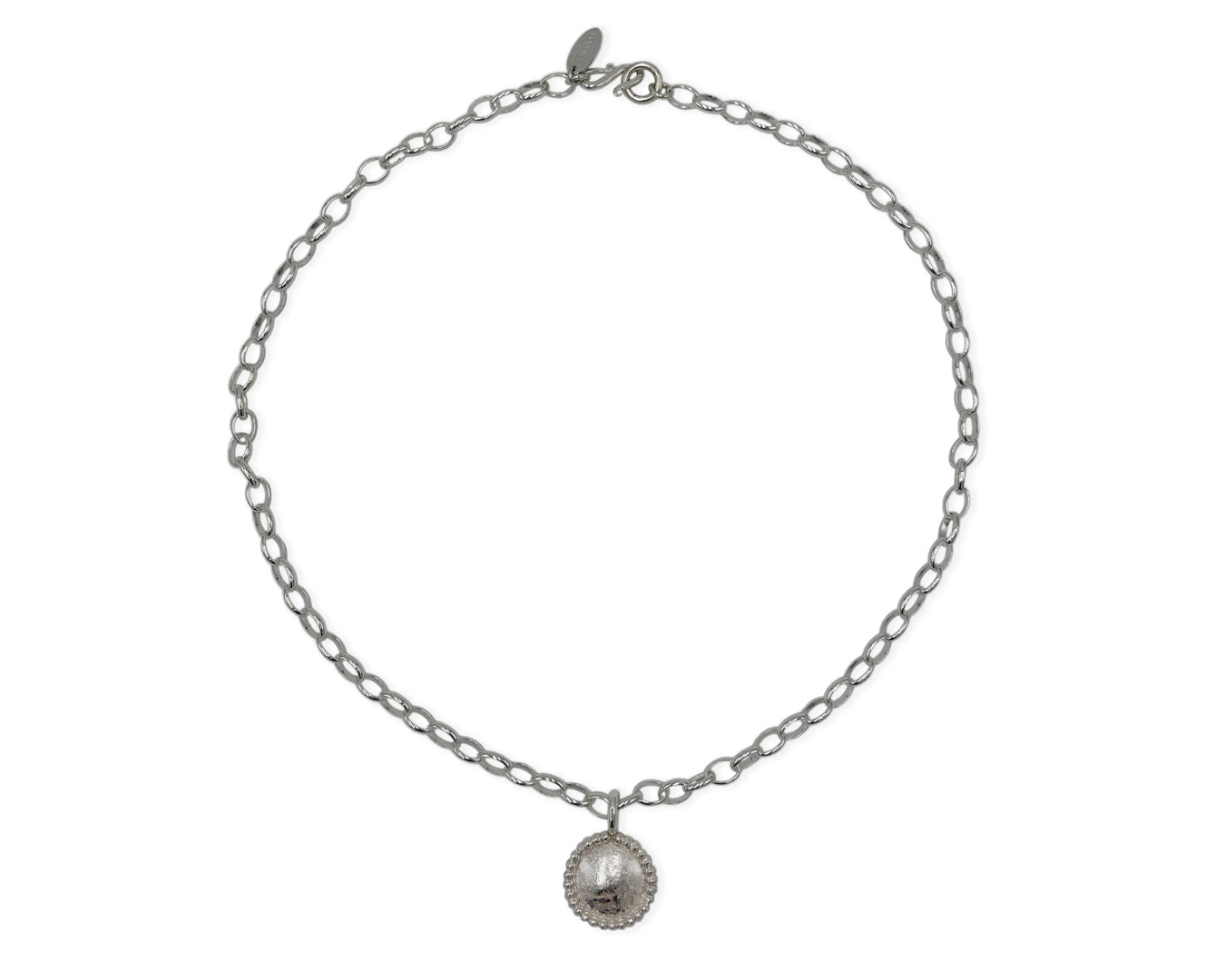 Solides Silber Collier mit einem Anhänger