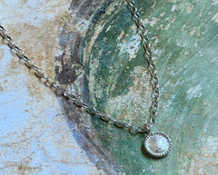 Solides Silber Collier mit einem Anhänger