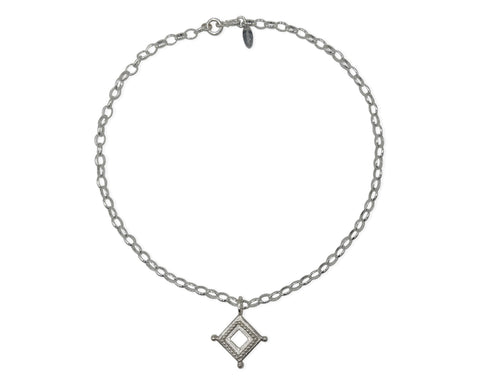 Silber Collier mit gotischen Anhänger