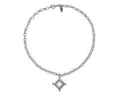 Silber Collier mit gotischen Anhänger