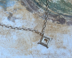 Silber Collier mit gotischen Anhänger