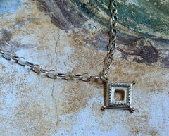 Silber Collier mit gotischen Anhänger