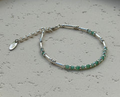 925 Silber Armband mit grünen Smaragden