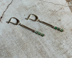 925 Silber Smaragd Ohrringe